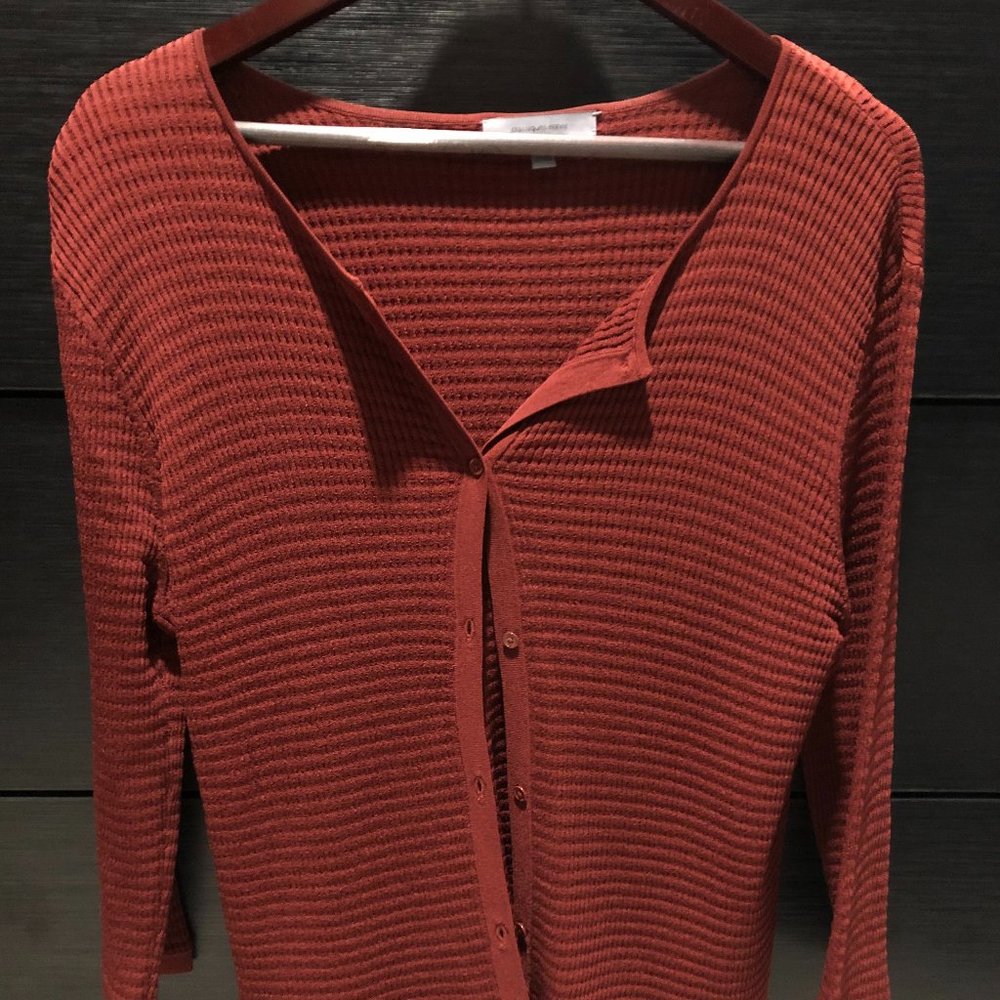 Classiques Entier Burnt Orange Cardigan. Size XL